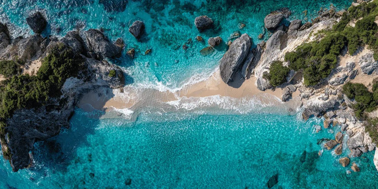 Professional film crew working on location in Greece