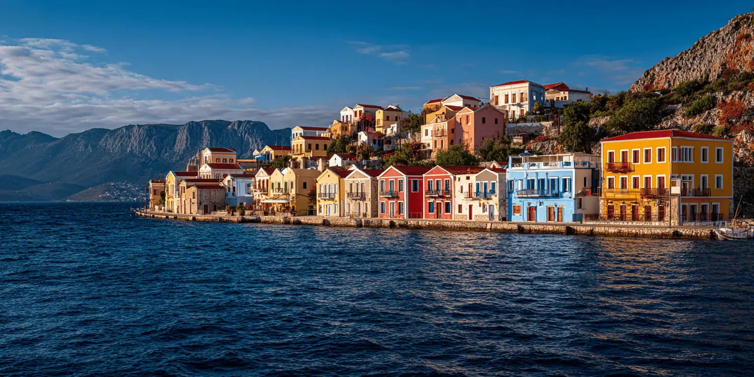 Fashion shoot taking place beside a Santorini infinity pool