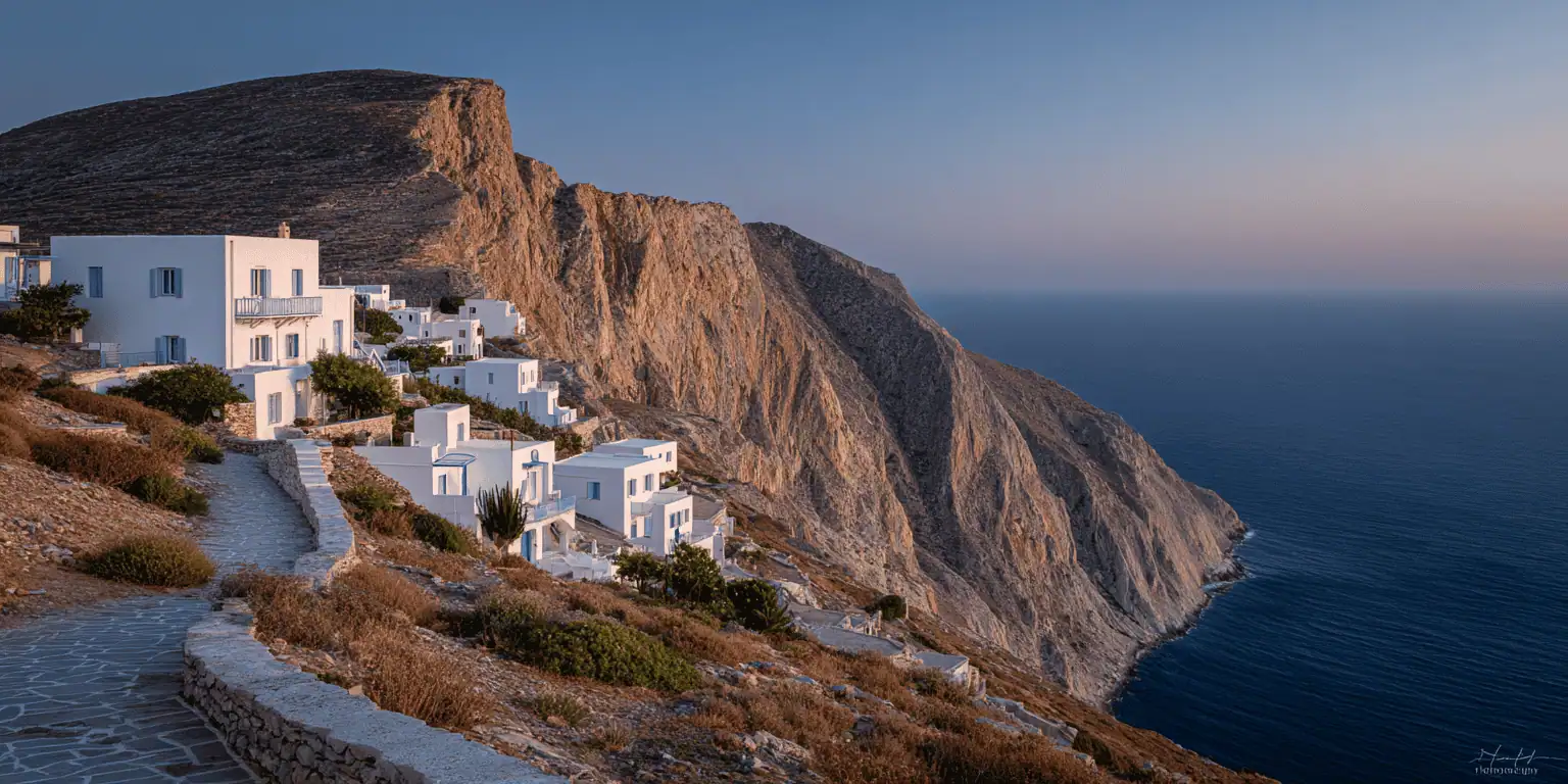 Crew launching a drone near Greek ruins